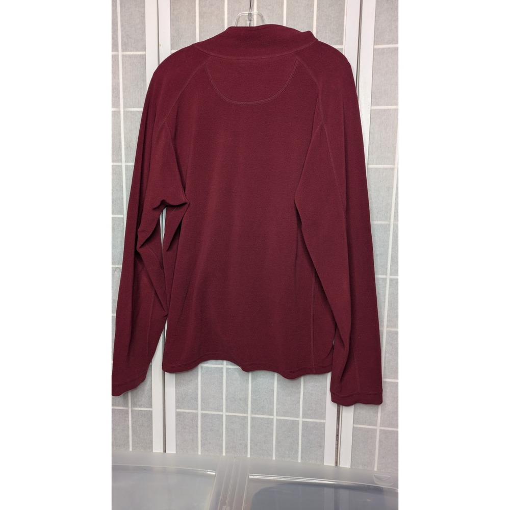 LL Bean Men's Sweater Large Fleece Pockets 1/4 Zip Pullover Outdoors Hiking Red - Picture 5 of 8